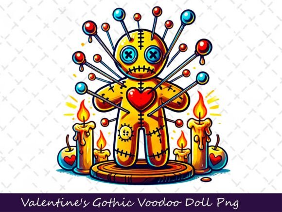 Download Valentine's Gothic Dark Voodoo Doll - Voodoo doll Collection